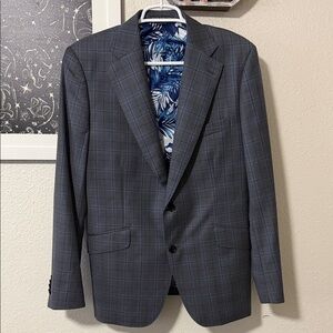Men's indochino Elegant Charcoal Checkered Blazer